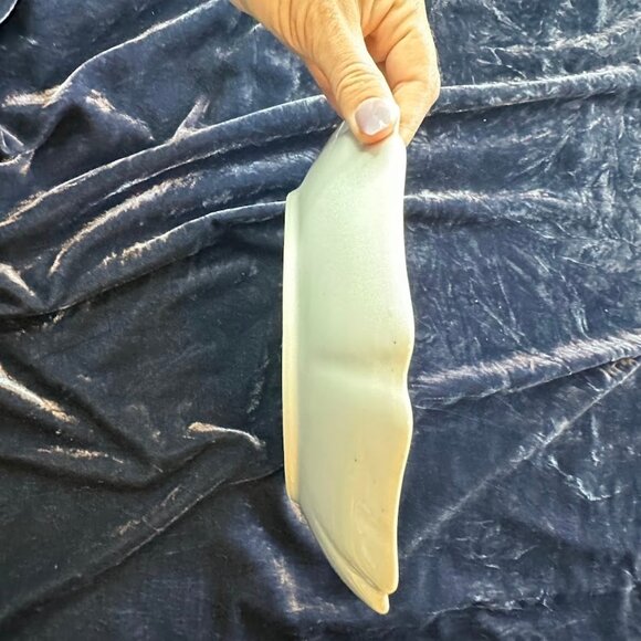 VTG Qing Chinese porcelain scalloped plate with scrolling blue lotus pattern - Picture 7 of 11